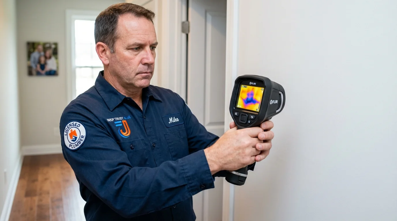 Thermal imaging leak detection by Johns Plumbing LLC in Shasta